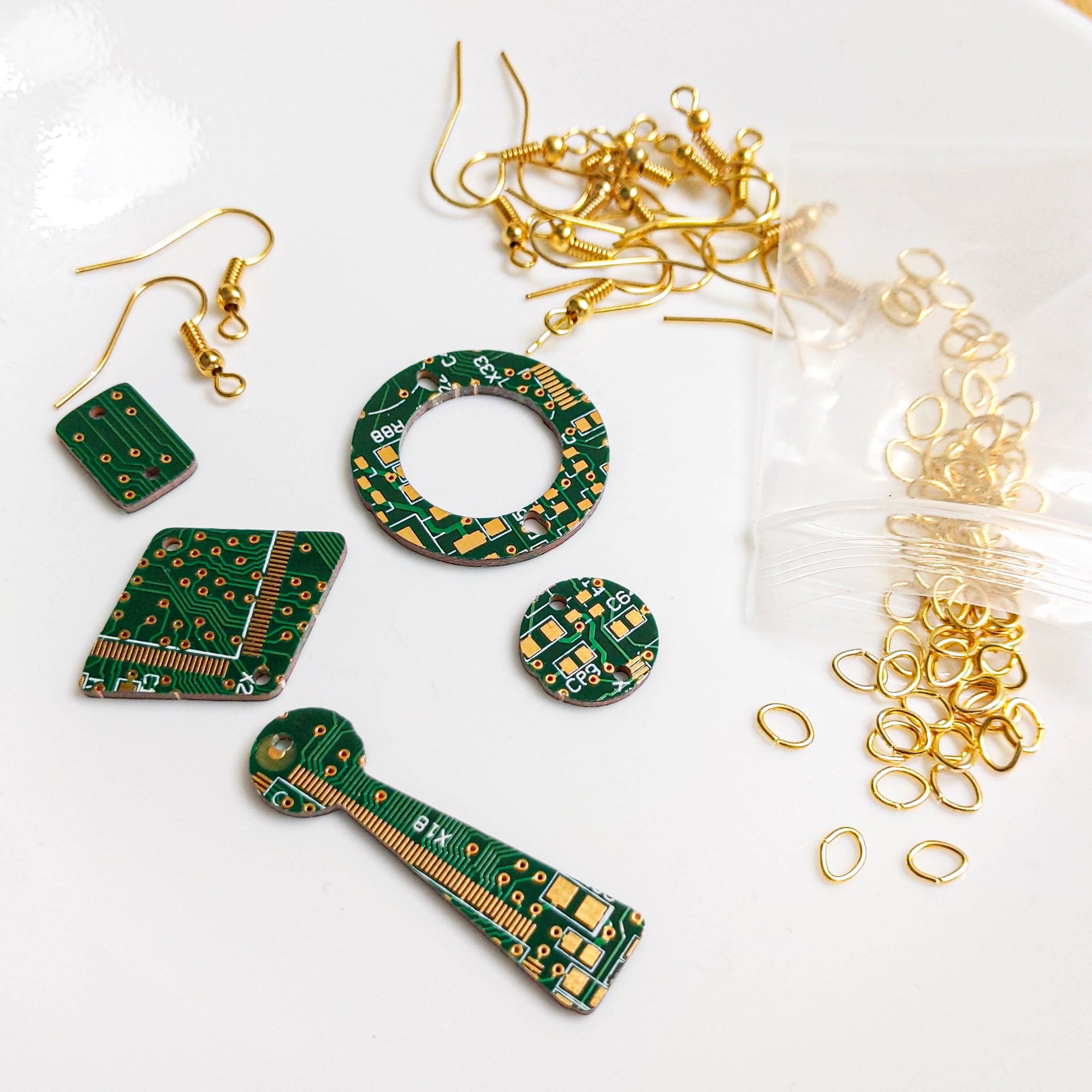 Make Your Own Circuit Board Earrings Kit - TechWears Ltd