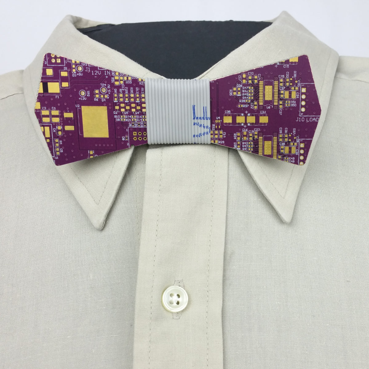 Electric Plum Circuit Board Bow Tie - TechWears Ltd