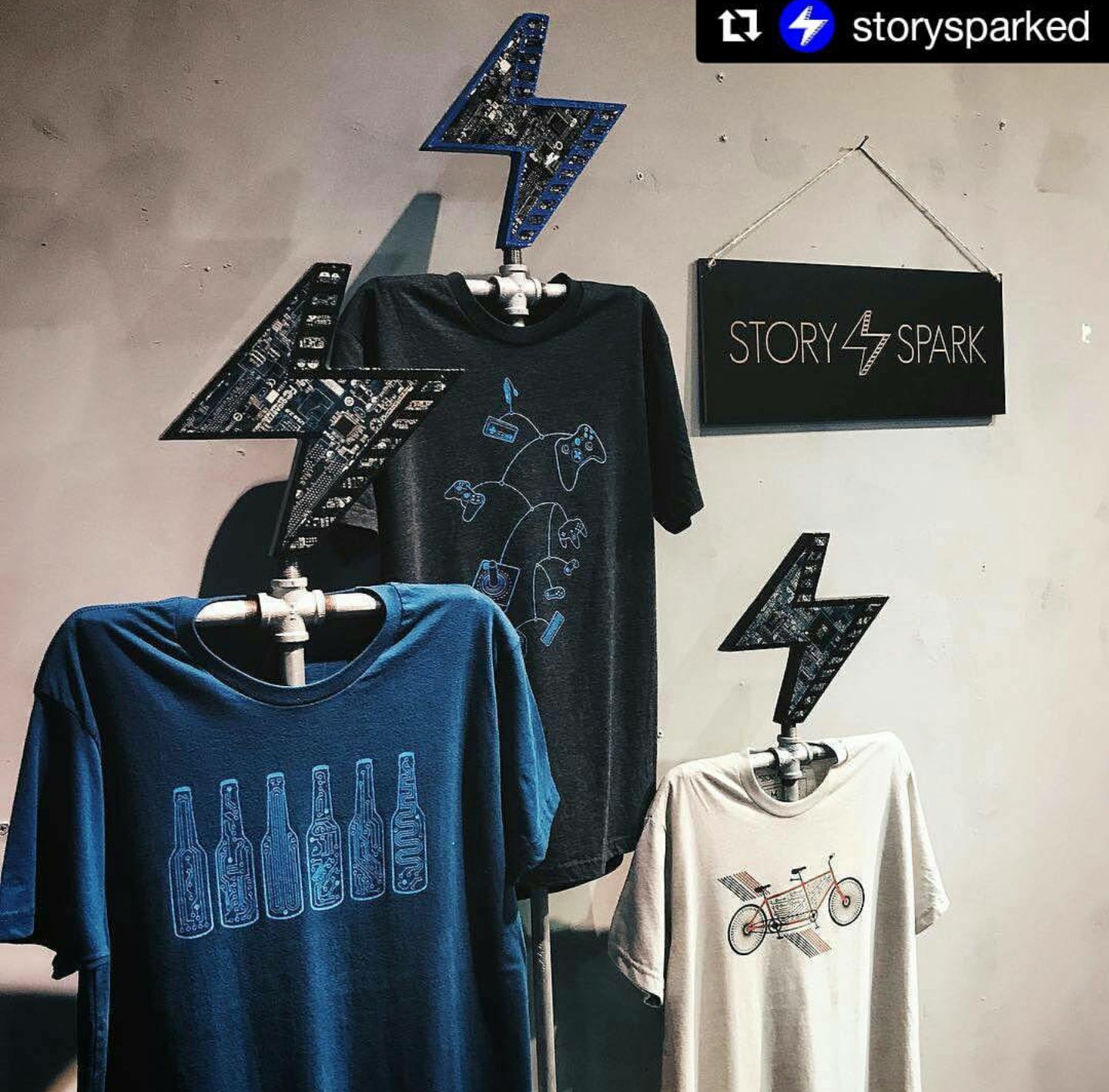 Story Spark Merchanding with TechWears Display Pieces