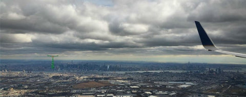 New York city scape with the TechWears logo standing in the sky line like a sky scraper or tornado